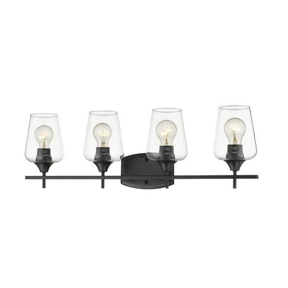 Z-Lite Parsons 6 - Light Chandelier in  Matte Black/Olde Brass