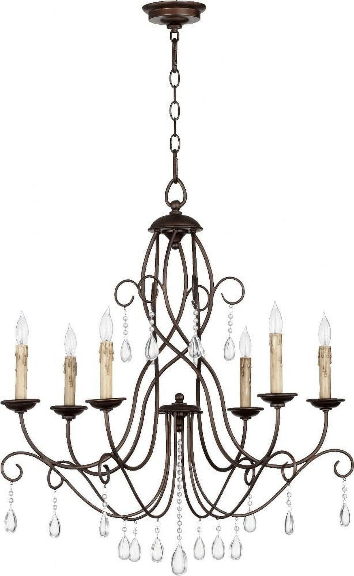 Quorum Lighting Cilia 6-Light 28 Oiled Bronze Chandelier