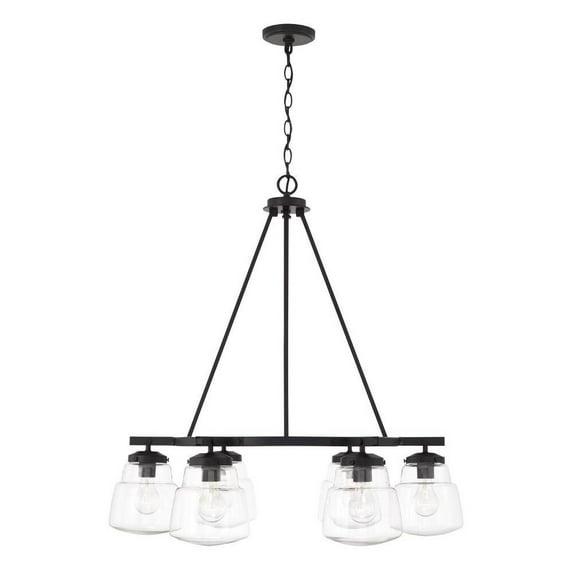 6 Light Chandelier-Matte Black Finish Capital Lighting 442761Mb-518