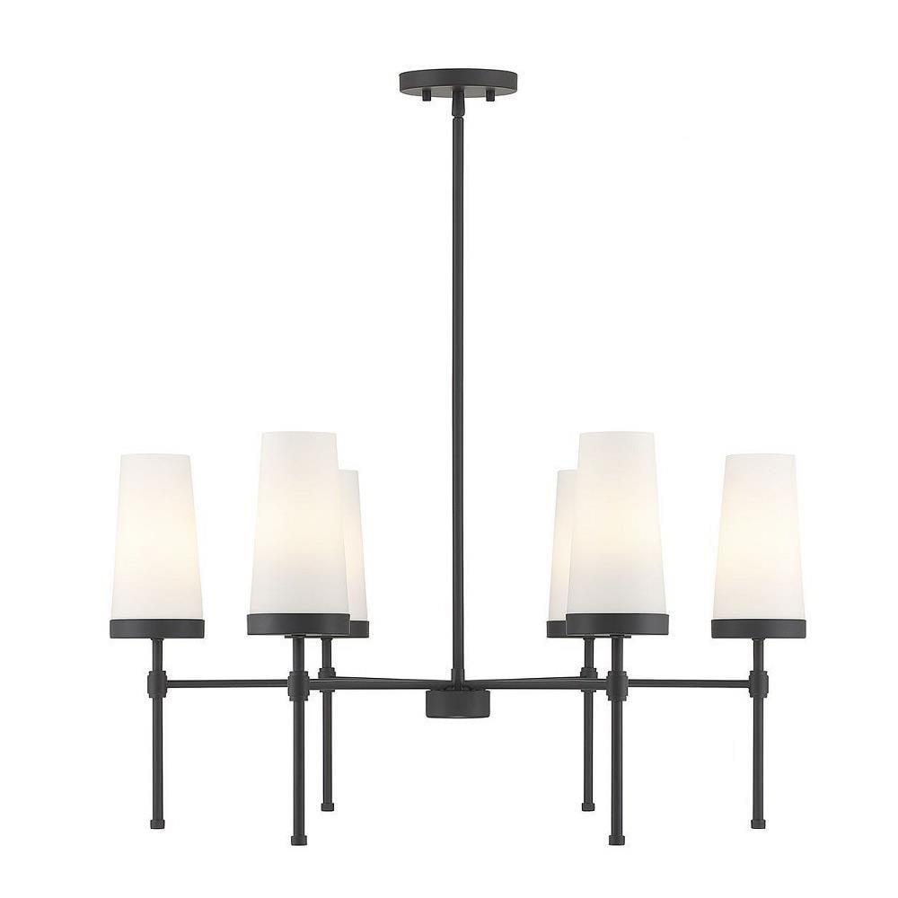 Savoy House Haynes 6 - Light Chandelier in  Matte Black