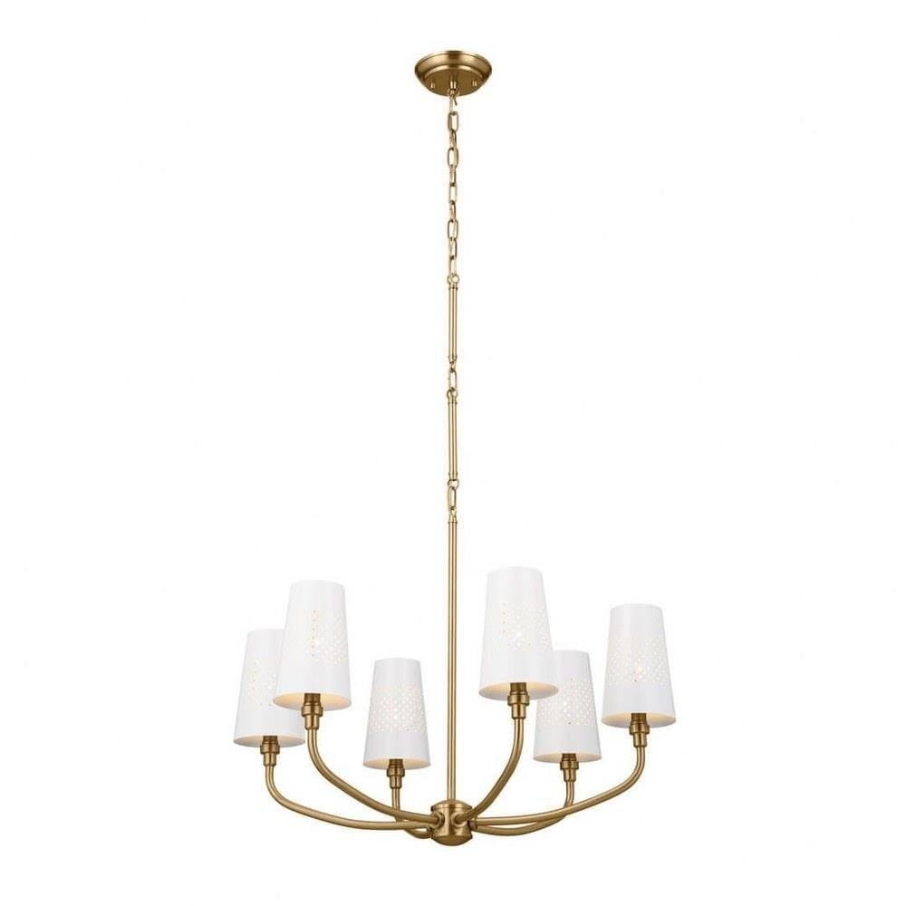 Kichler Lighting Adeena 6 - Light Chandelier in  Brushed Natural Brass