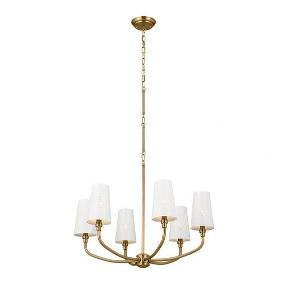 Kichler Lighting Adeena 6 - Light Chandelier in  Brushed Natural Brass