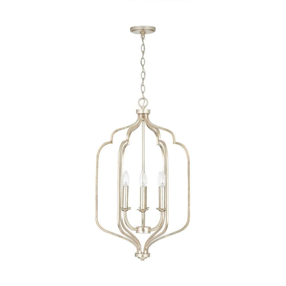 Elegant Ophelia 6-Light Winter Gold Chandelier with Distressed Finish