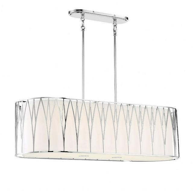 1087-613-L-Minka Lavery-Regal Terrace - 6 Light LED Linear Island Light - 24 inches tall by 41.88 inches wide-Polished Nickel Finish