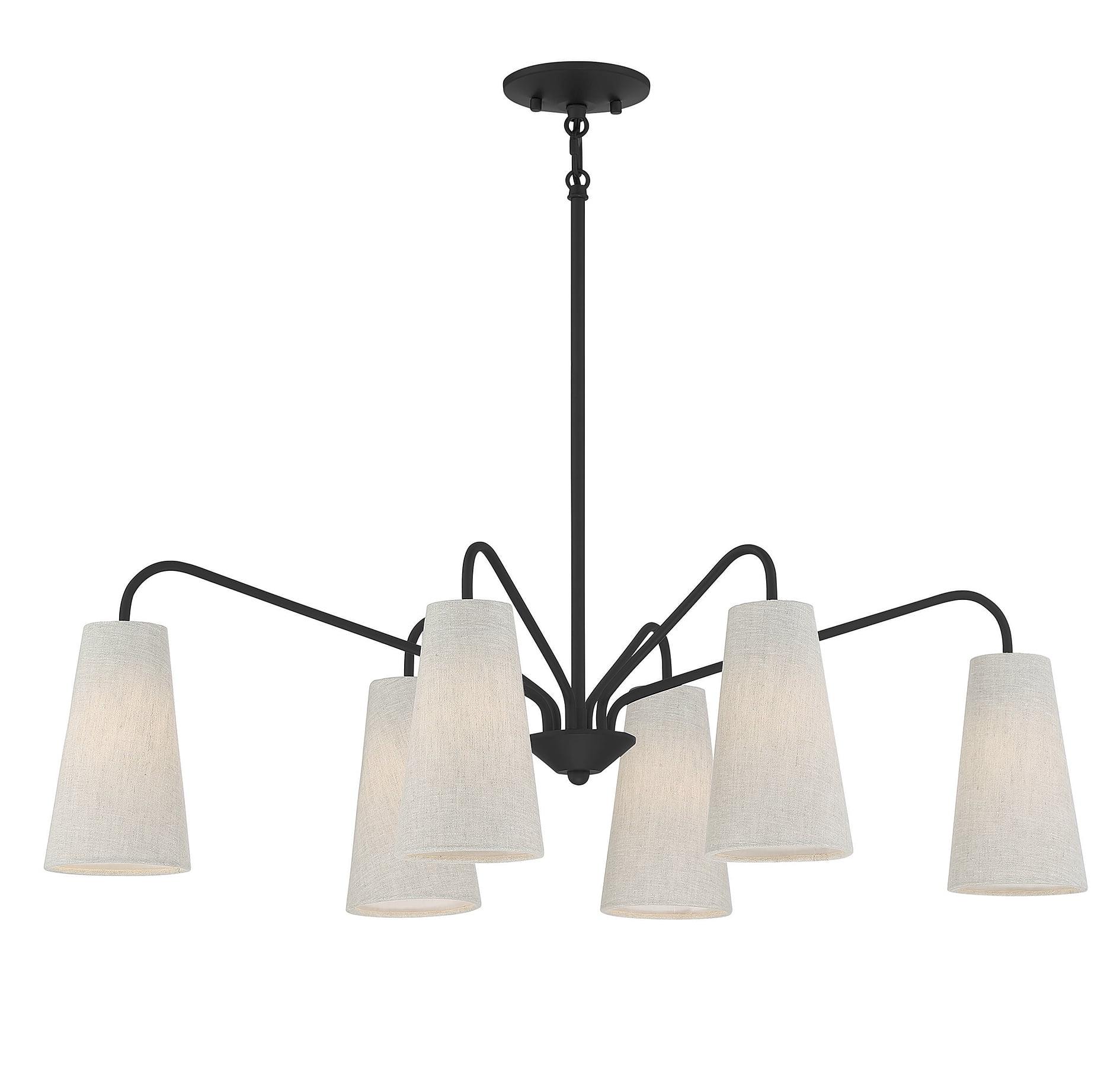 Savoy House Edgewood 6 - Light Chandelier in  Matte Black