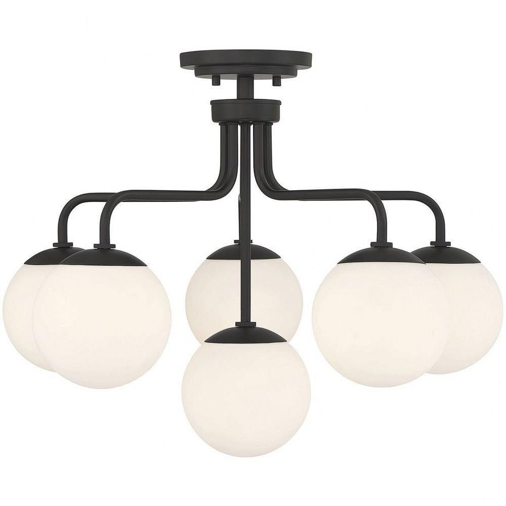 Savoy House Marco 6 - Light Semi-Flush Mount in  Matte Black