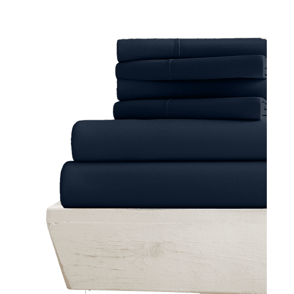 Simply Soft Brushed Microfiber Solid 6 Piece Sheet Set