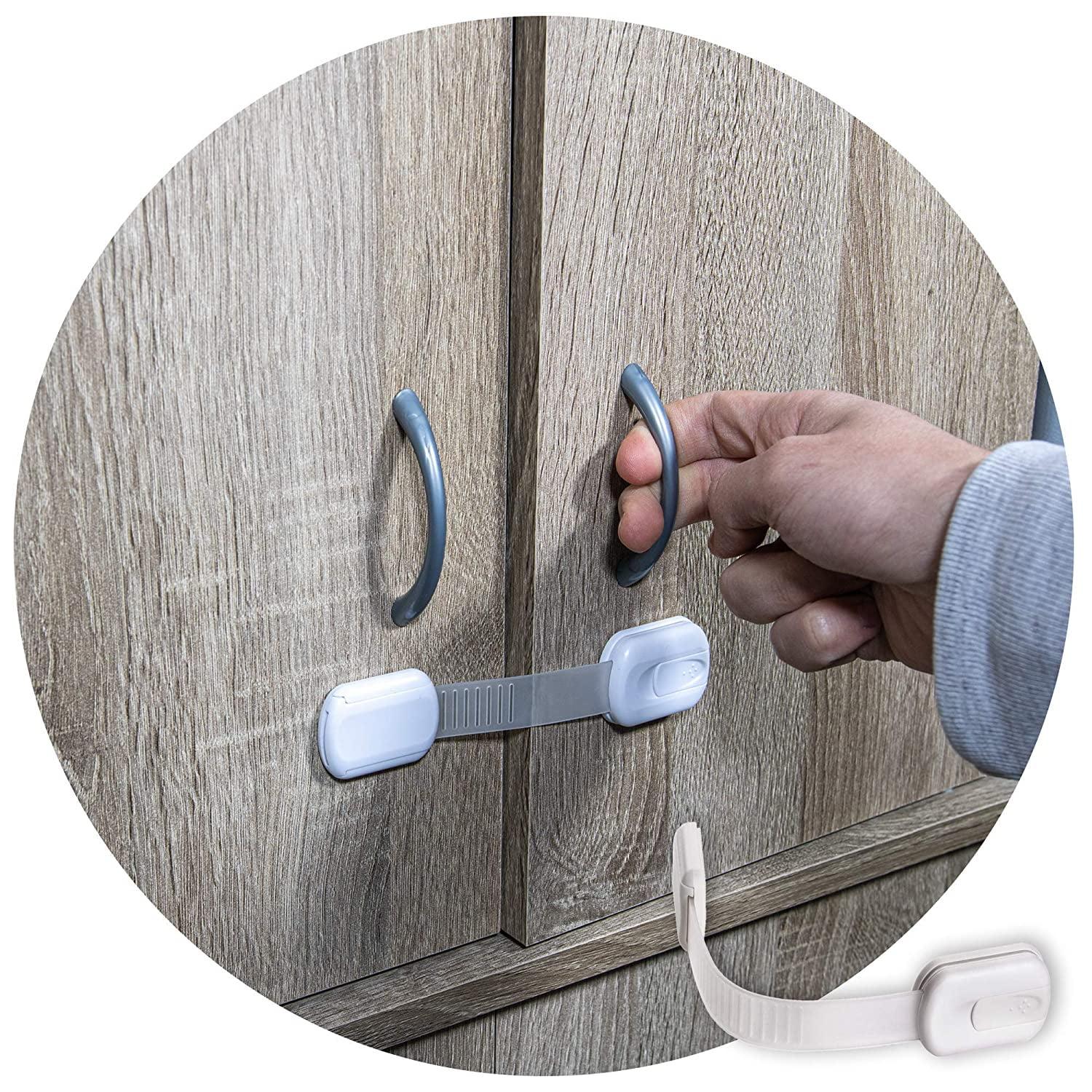 White Adjustable Child Proof Safety Latches 6-Pack