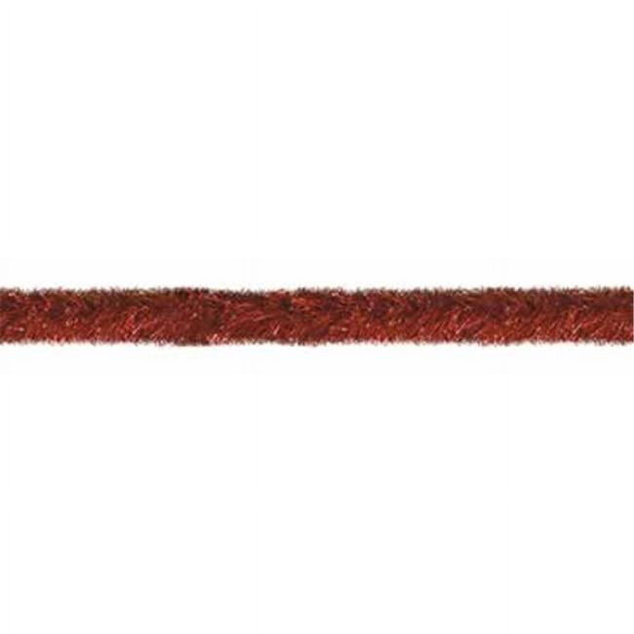 Red 4" x 100' Metallic Tinsel Christmas Garland