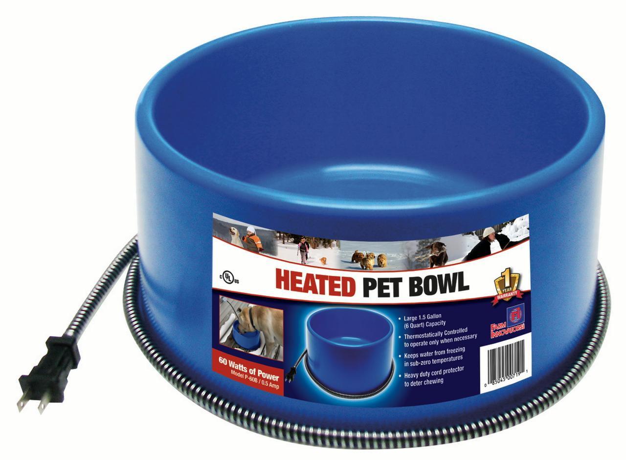 Blue 1.5 Gallon Heated Pet Water Bowl with Thermostatic Control