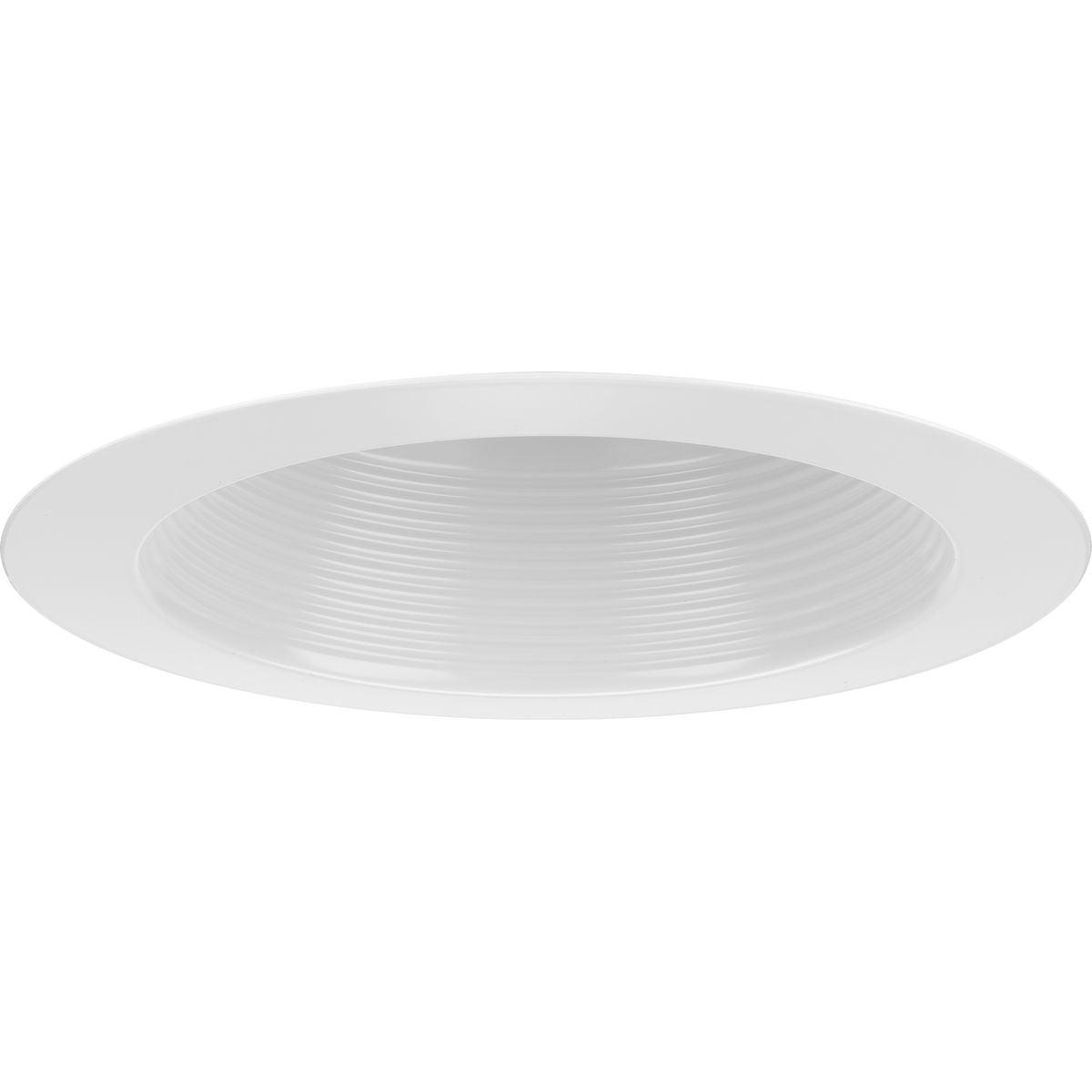 6" White Aluminum Recessed Splay Baffle Trim