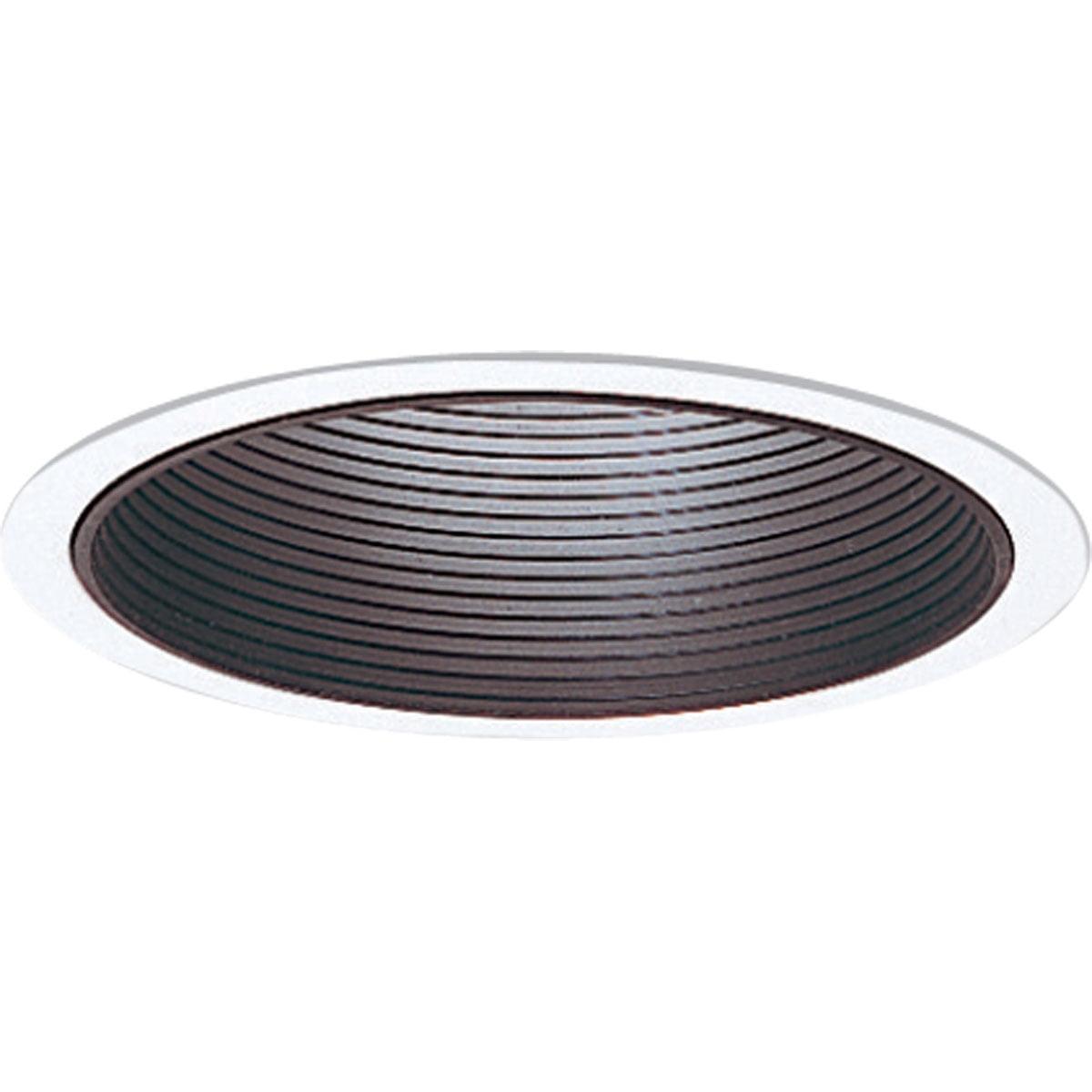 Black Aluminum 6" Step Baffle Trim for Recessed Lighting