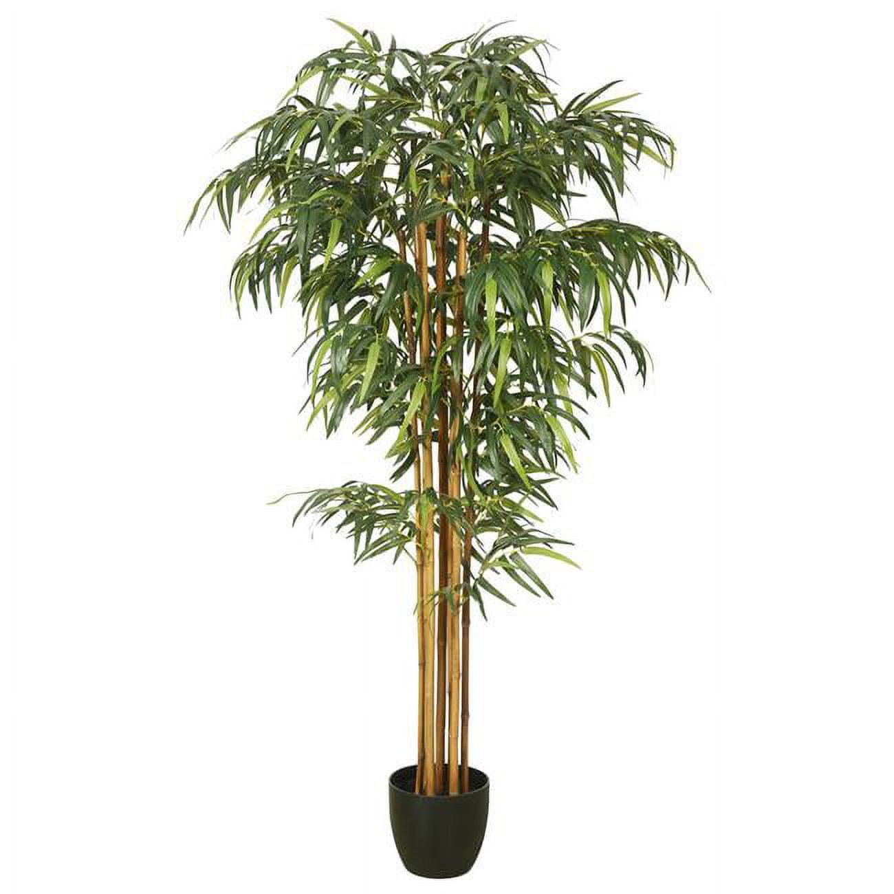 6 ft Green Bamboo Tree with Black Pot