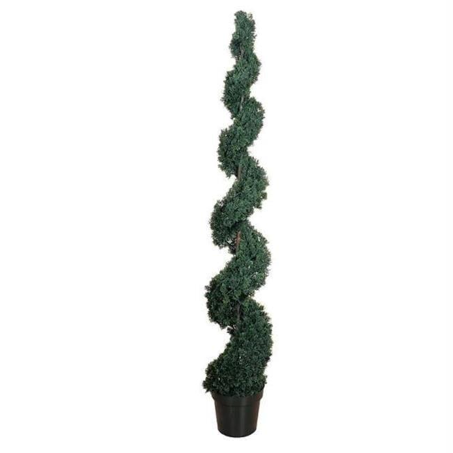 Fleur De Lis Living Faux Cedar Topiary in Pot