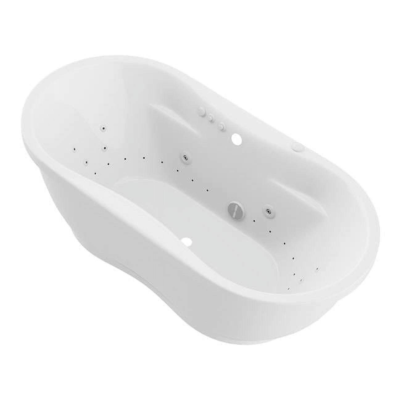 Lori 71.25” x 35.5” Freestanding Whirlpool and Air Acrylic Bathtub