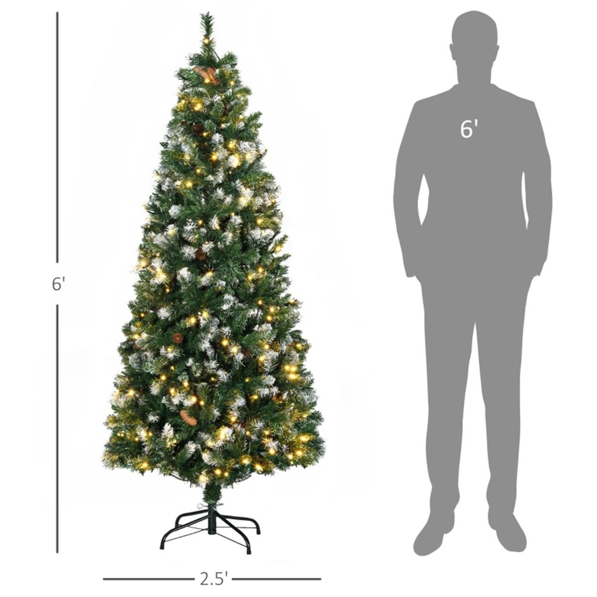 The Holiday Aisle® 6/7.5 FT Pre-Lit Artificial Christmas Tree with Warm White Lights