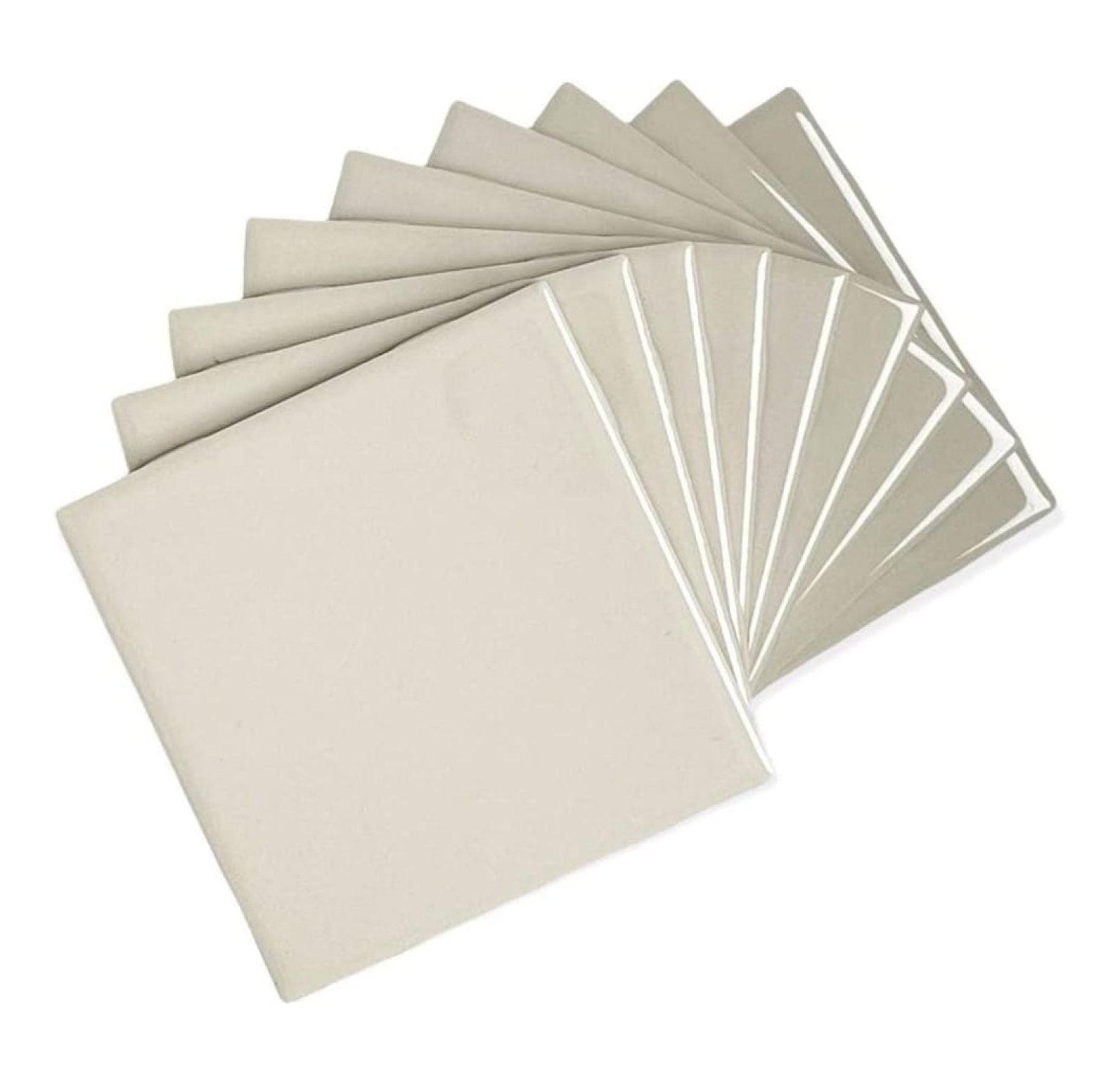 Almond Glossy Ceramic 6x6 Wall Tiles for Bathroom and Kitchen