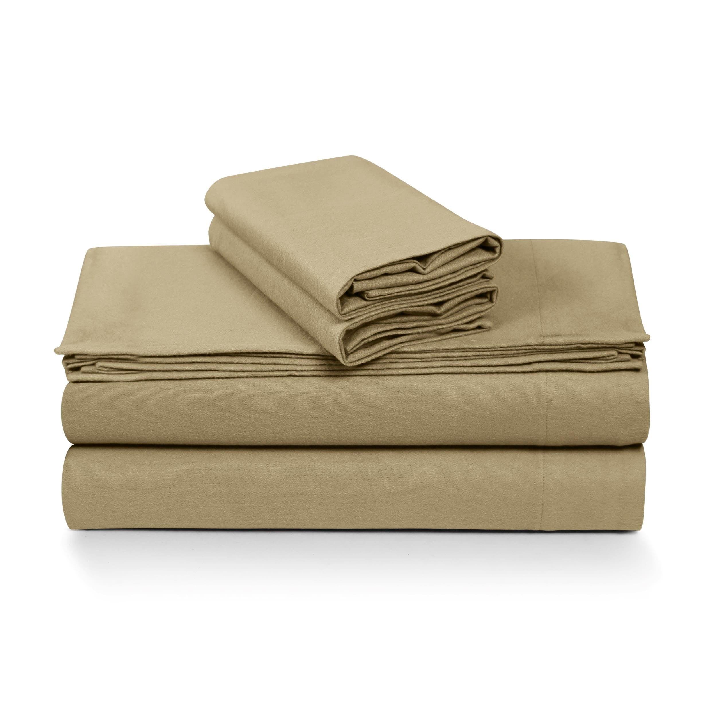 Queen Macchiato Cotton Flannel Deep Pocket Sheet Set