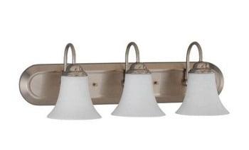 Dupont Transitional Brushed Nickel 3-Light Vanity Fixture