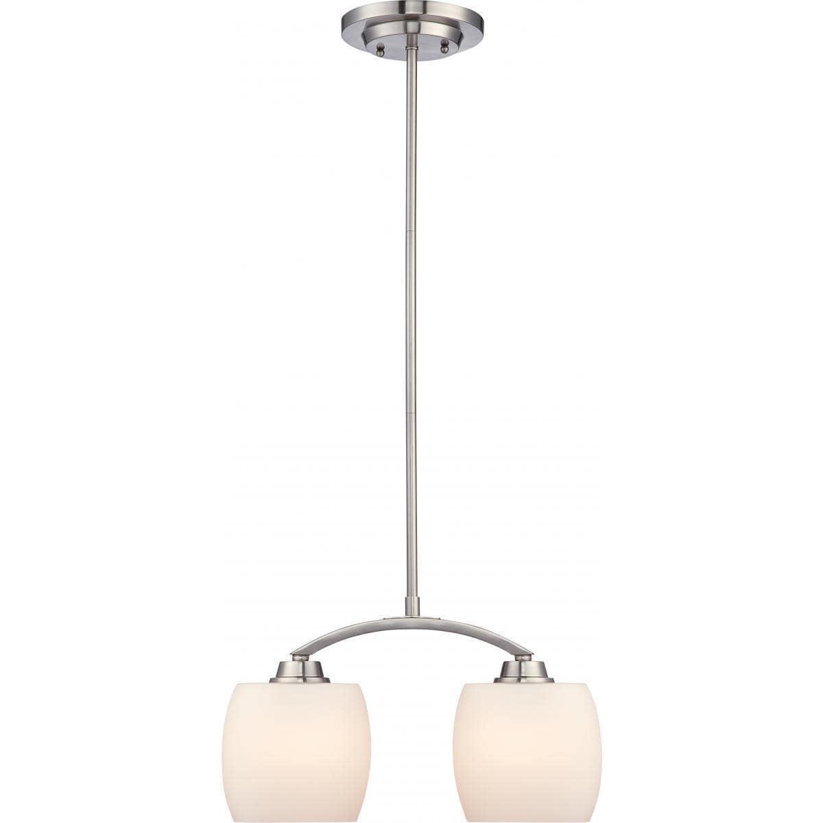 Brushed Nickel Helium 33" Contemporary Mini-Pendant Light