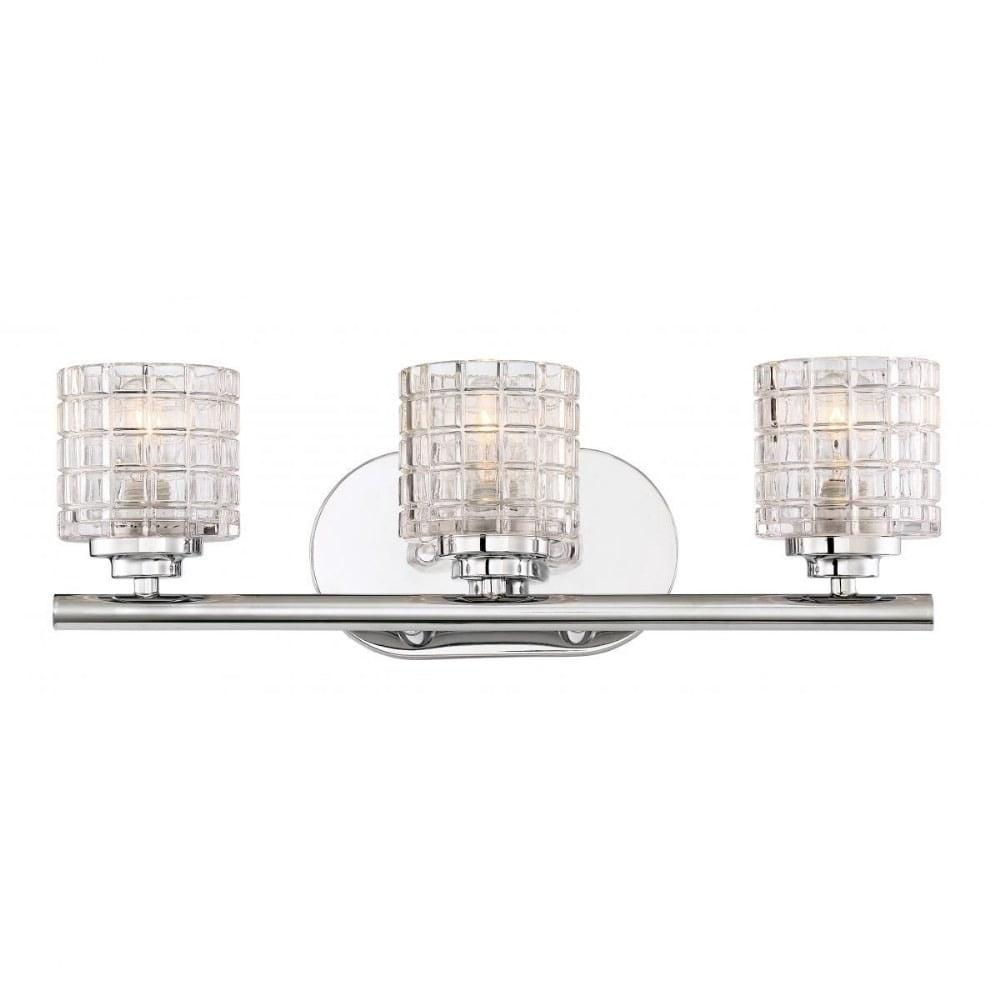 Elegant Votive 3-Light Polished Nickel Cylinder Vanity