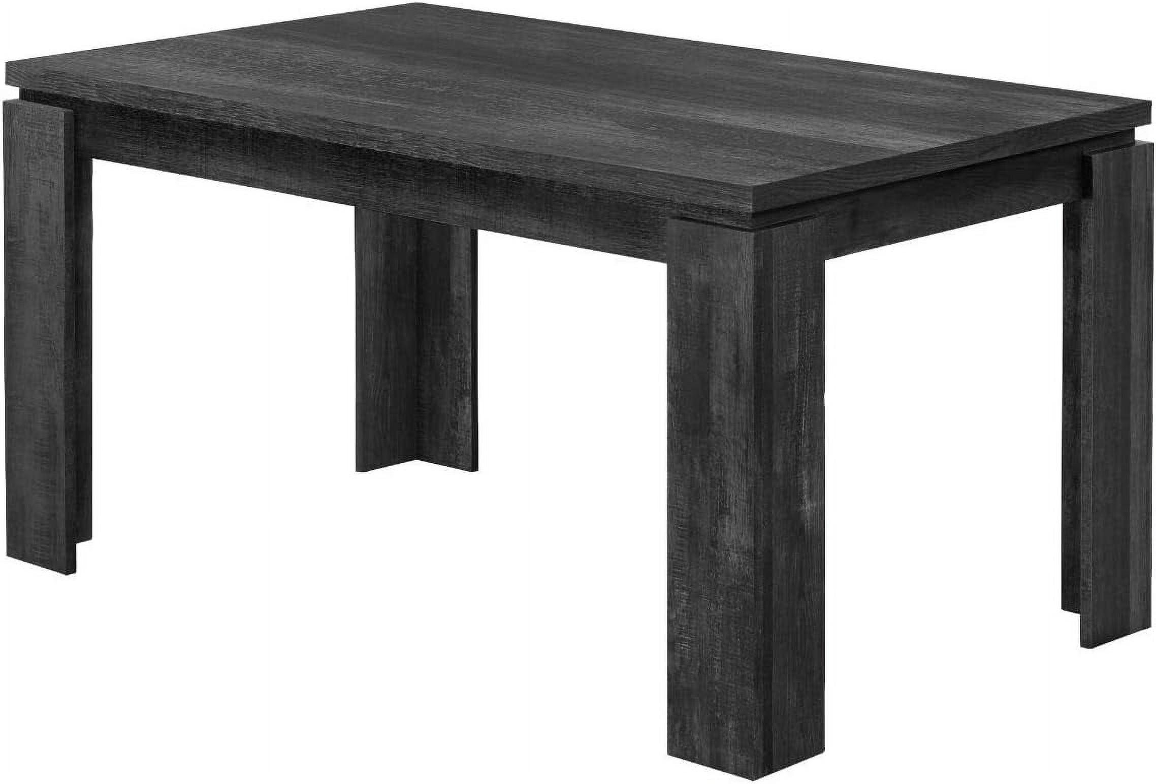 Black Rectangular Reclaimed Wood Dining Table