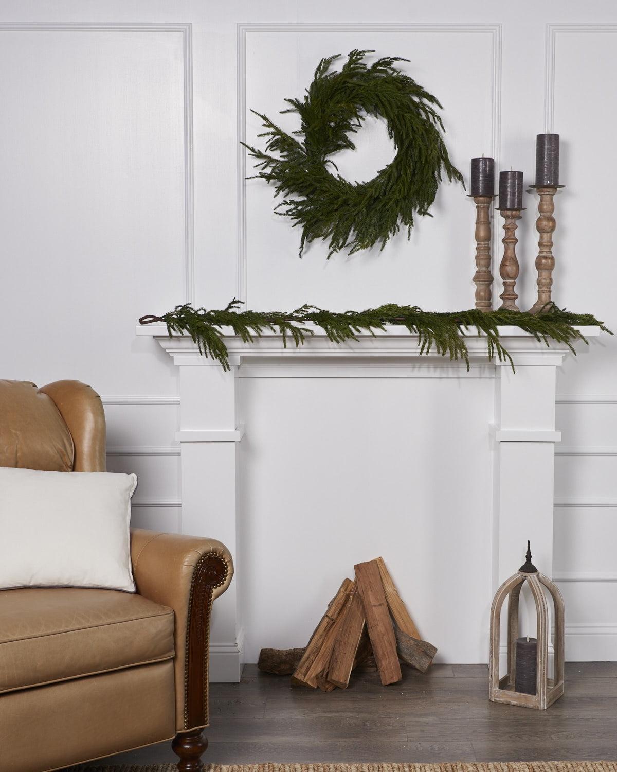 Afloral The Original Real Touch Norfolk Pine Garland - 60"