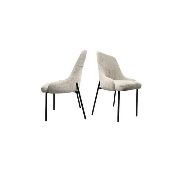 New Spec Inc 18'' H Fabric Upholstered Metal Side Chair (Set of 2)