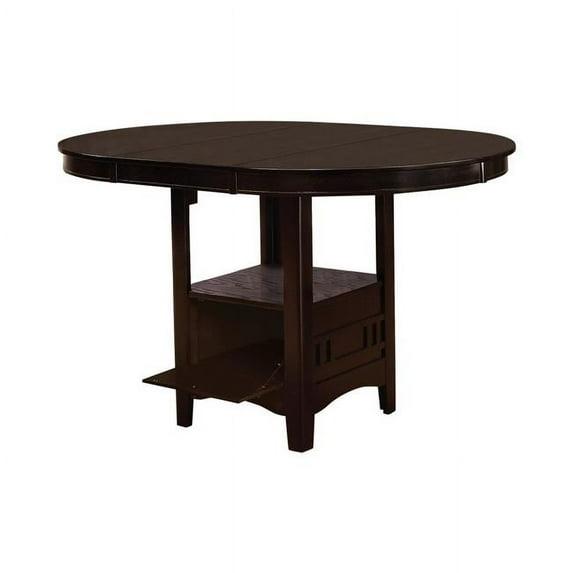Coaster Lavon Transitional Wood Oval Counter Height Table Espresso