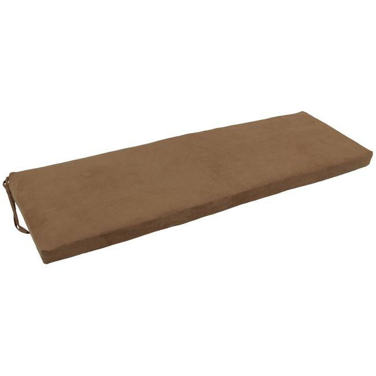 Saddle Brown Microsuede 60" Rectangular Bench Cushion