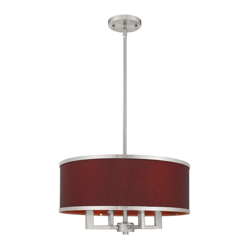 Livex Lighting Park Ridge 4 - Light Pendant in  Brushed Nickel