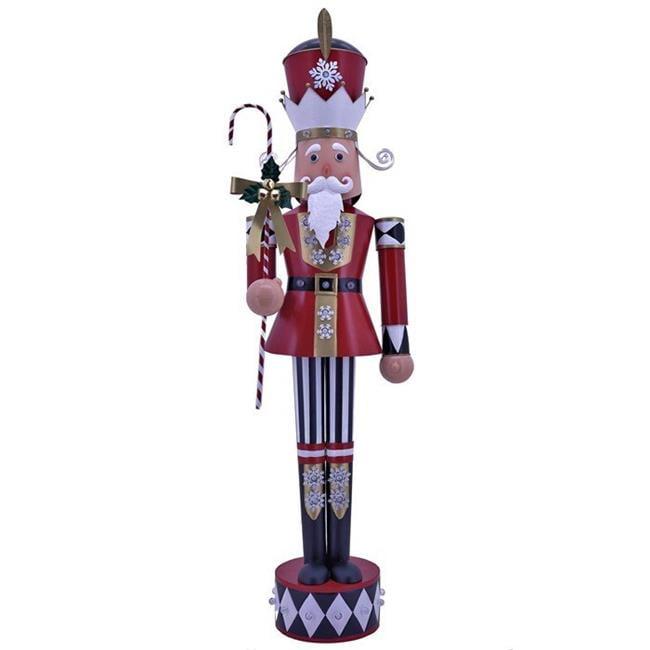 The Holiday Aisle® Large Iron Christmas Nutcracker "Harry" with Candy Cane
