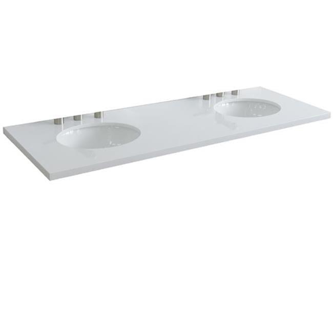 Bellaterra Home 61'' Double Bathroom Vanity Top with Sink