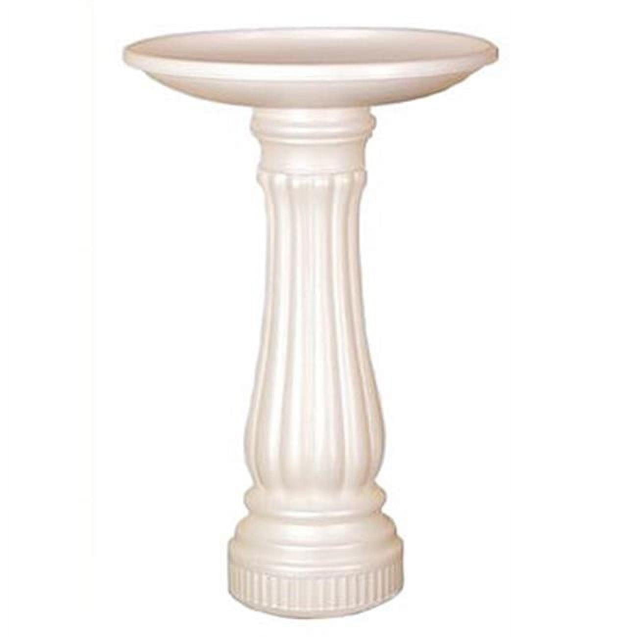 Union Products 25" White Plastic Round Bird Bath