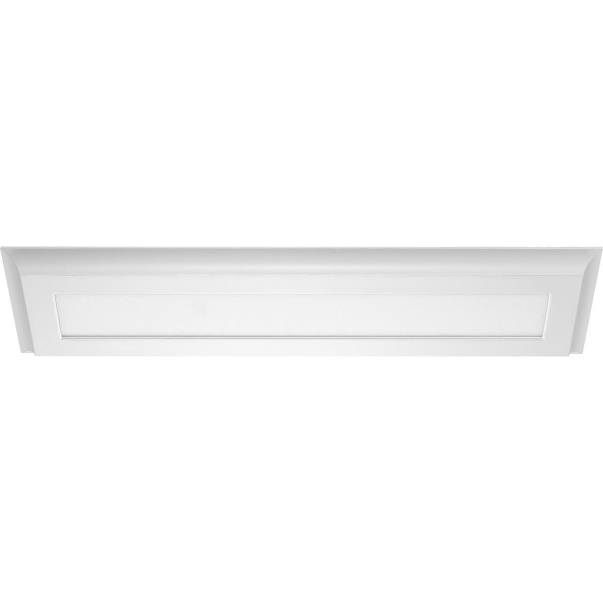 White Aluminum 38" LED Flush Mount Light