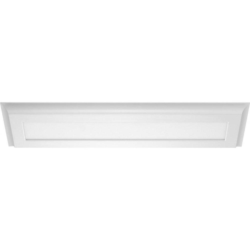 Sleek White Aluminum LED Flush Mount for Indoor/Outdoor Use