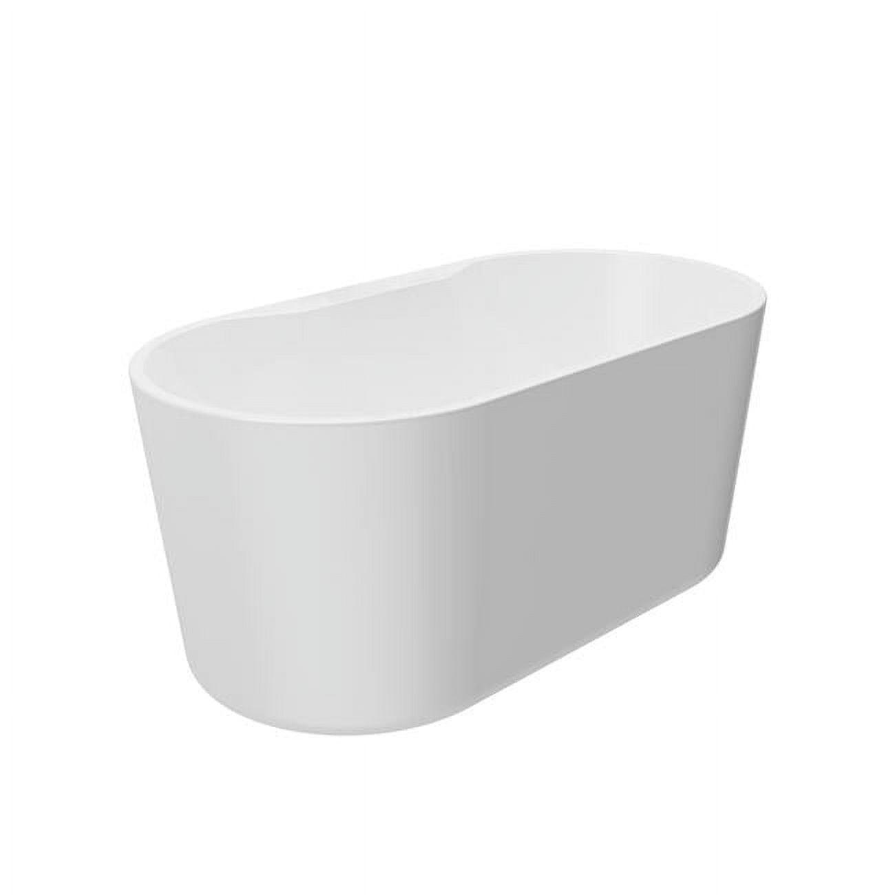 Sorel 62" White Freestanding Acrylic Oval Bathtub