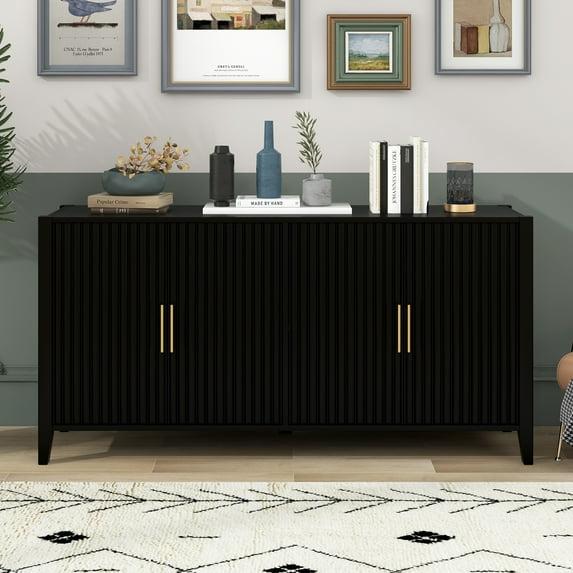 Condola Modern 63.1" Sideboard, Storage Credenza, Buffet Cabinet, Dining Cabinet with Metal Handles