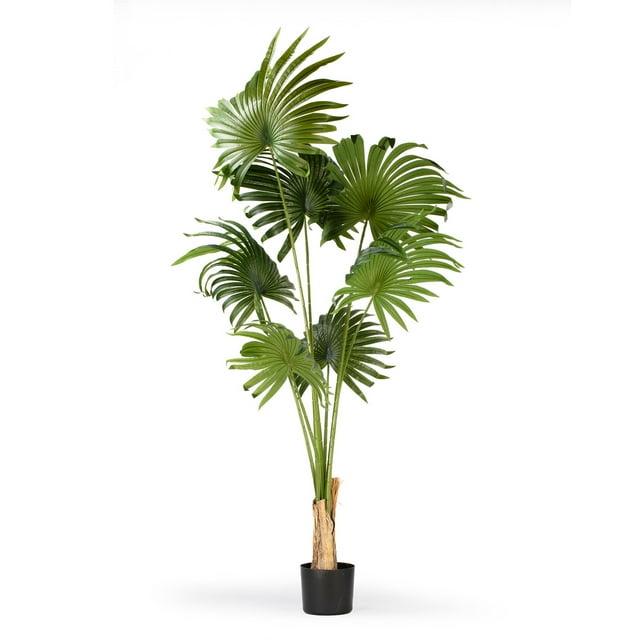 63 inches Artificial California Palm Tree in Plastic Nursery Pot