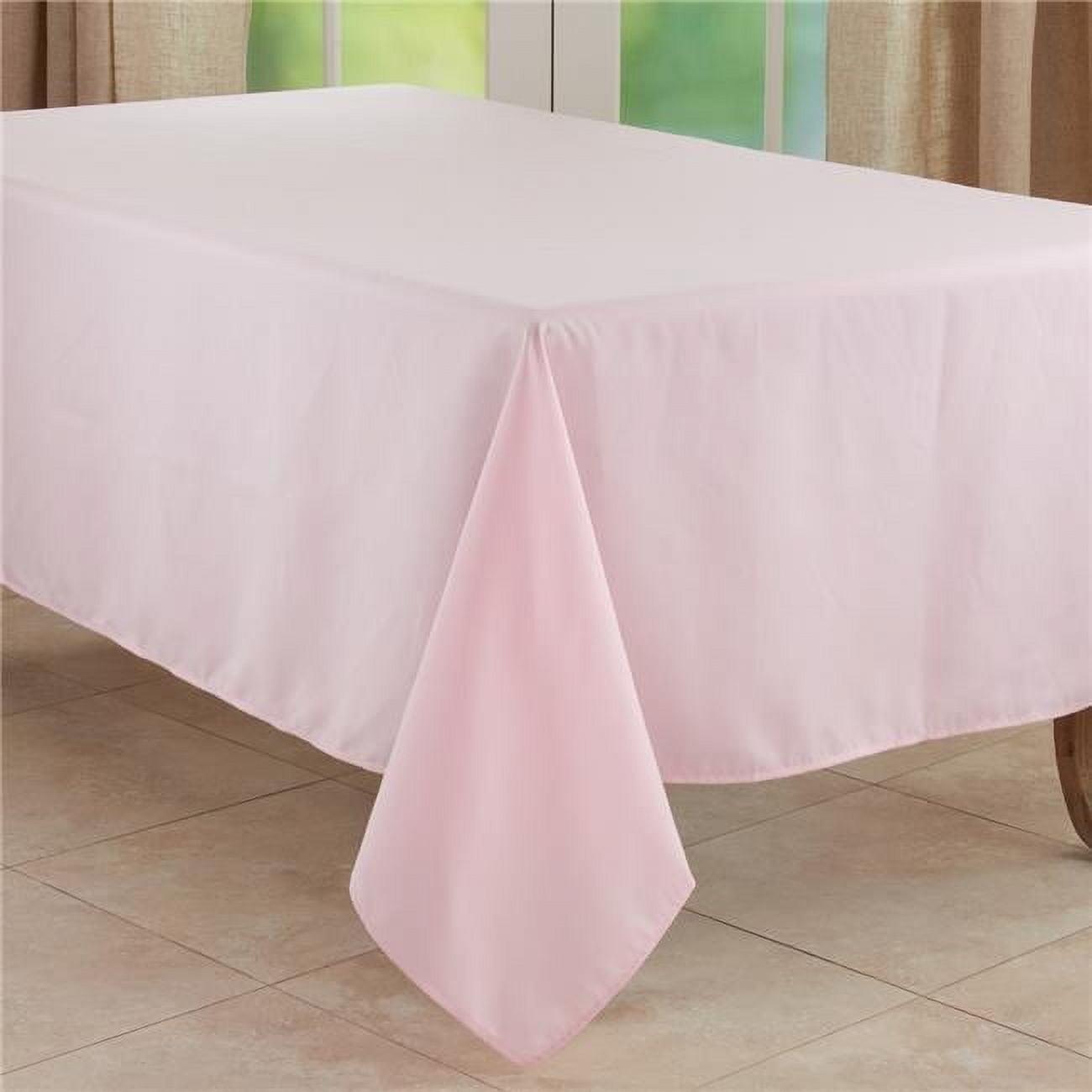 Saro Lifestyle Solid Color Everyday Tablecloth, Pink, 65" x 160"