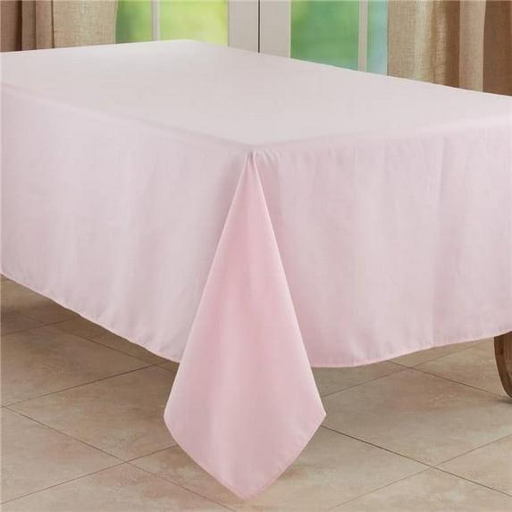 Saro Lifestyle Solid Color Everyday Tablecloth, Pink, 65" x 160"