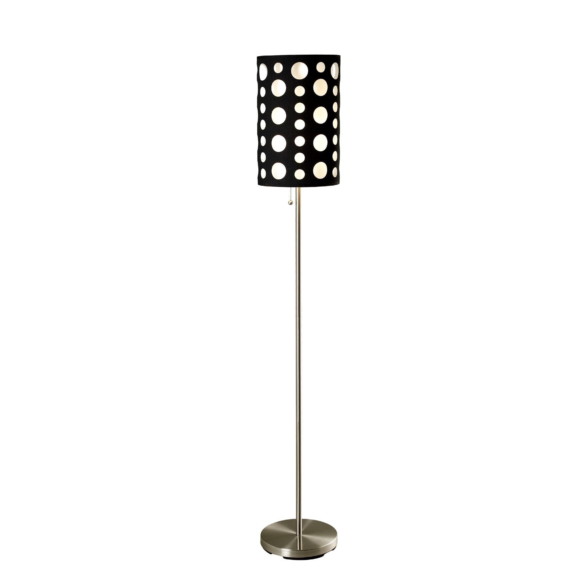 9300F-BK-WH Modern Floor Lamp, Black/White, 66 Inches