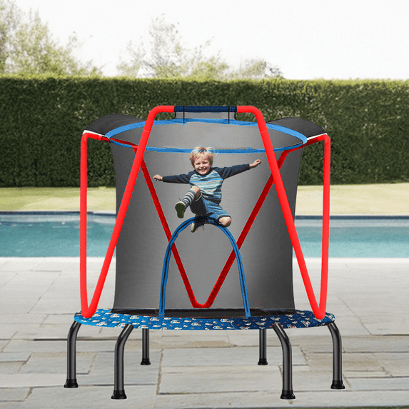 Ceballos 66'' Trampoline For Kids Toddler Indoor Outdoor Small Trampolines For Baby With Heighten Net No-Gap Design For Kids