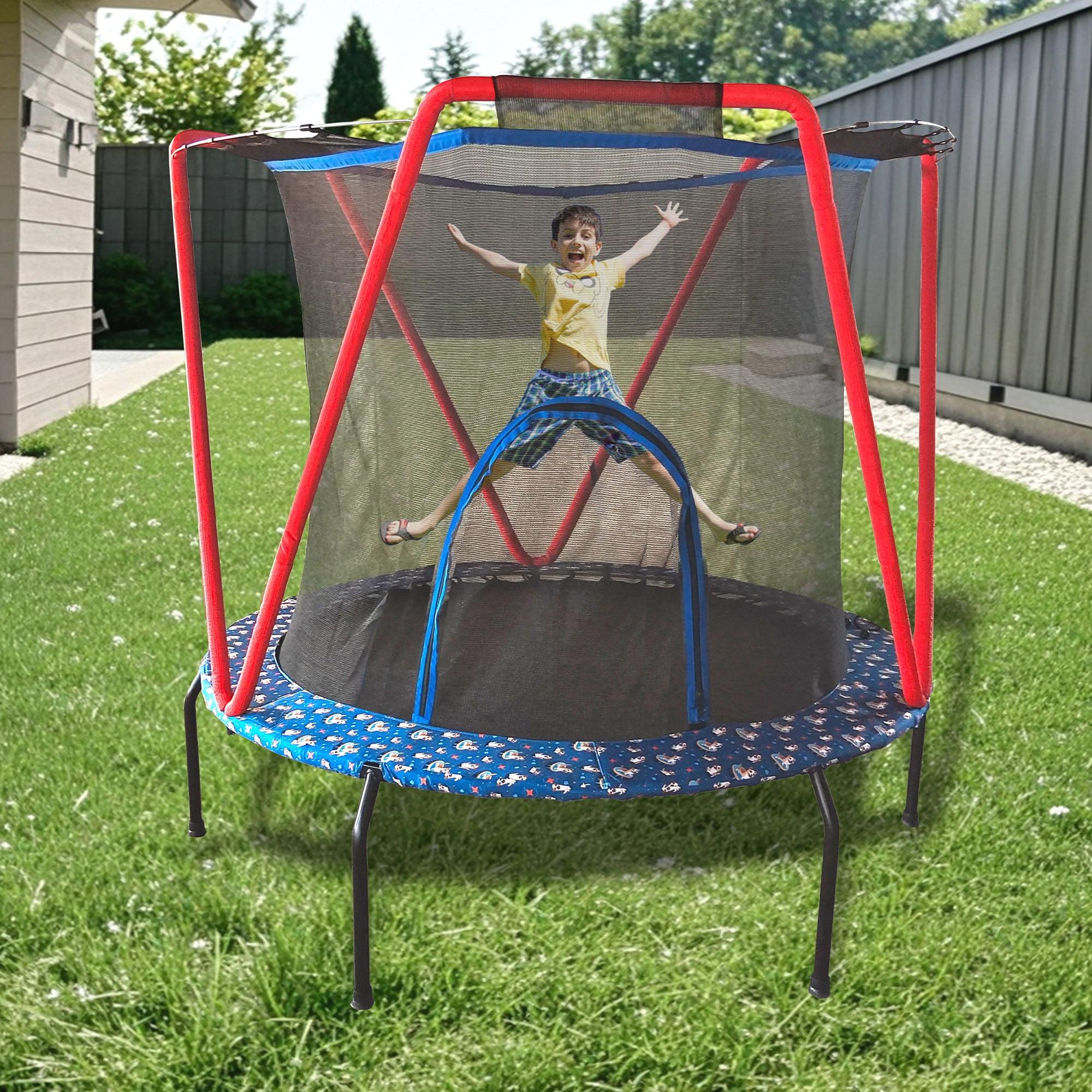 Ceballos 66'' Trampoline For Kids Toddler Indoor Outdoor Small Trampolines For Baby With Heighten Net No-Gap Design For Kids