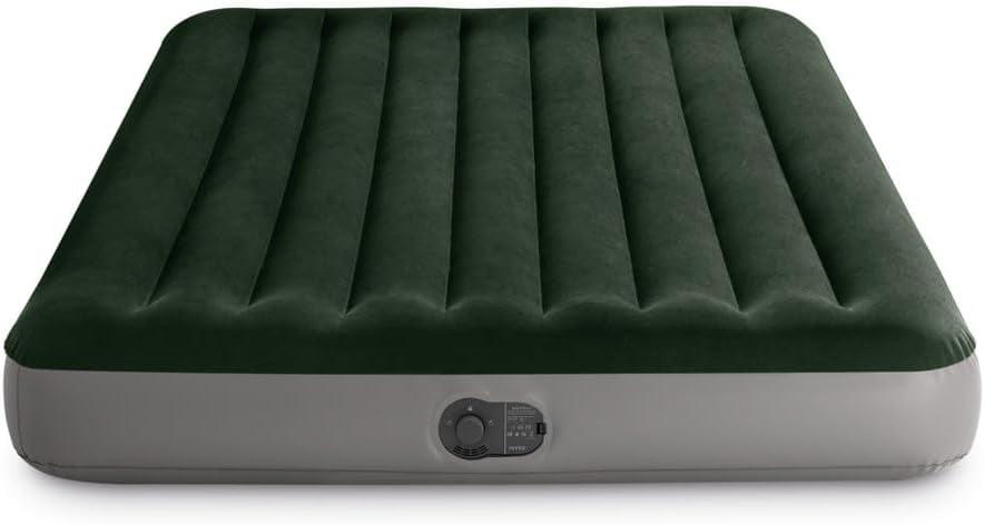 Intex 10in Queen Durabeam Prestige Air Mattress Bed with Internal Fastfill USB Powered Pump