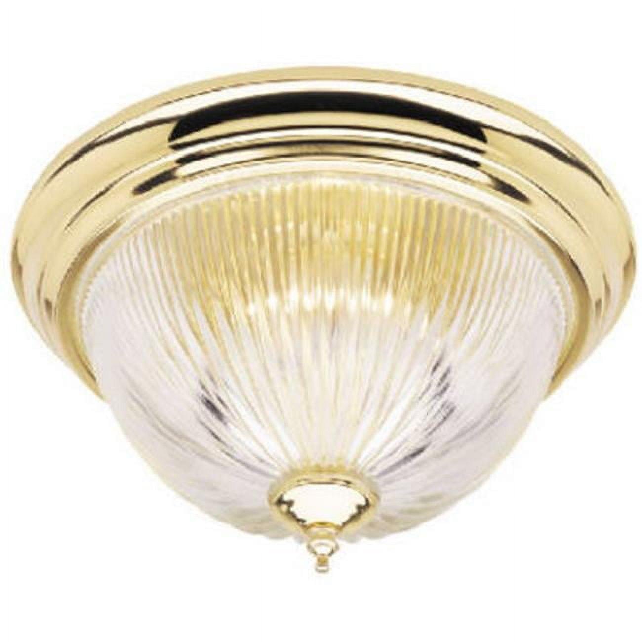 Westinghouse Flush Mount Dome Light, Polished Brass