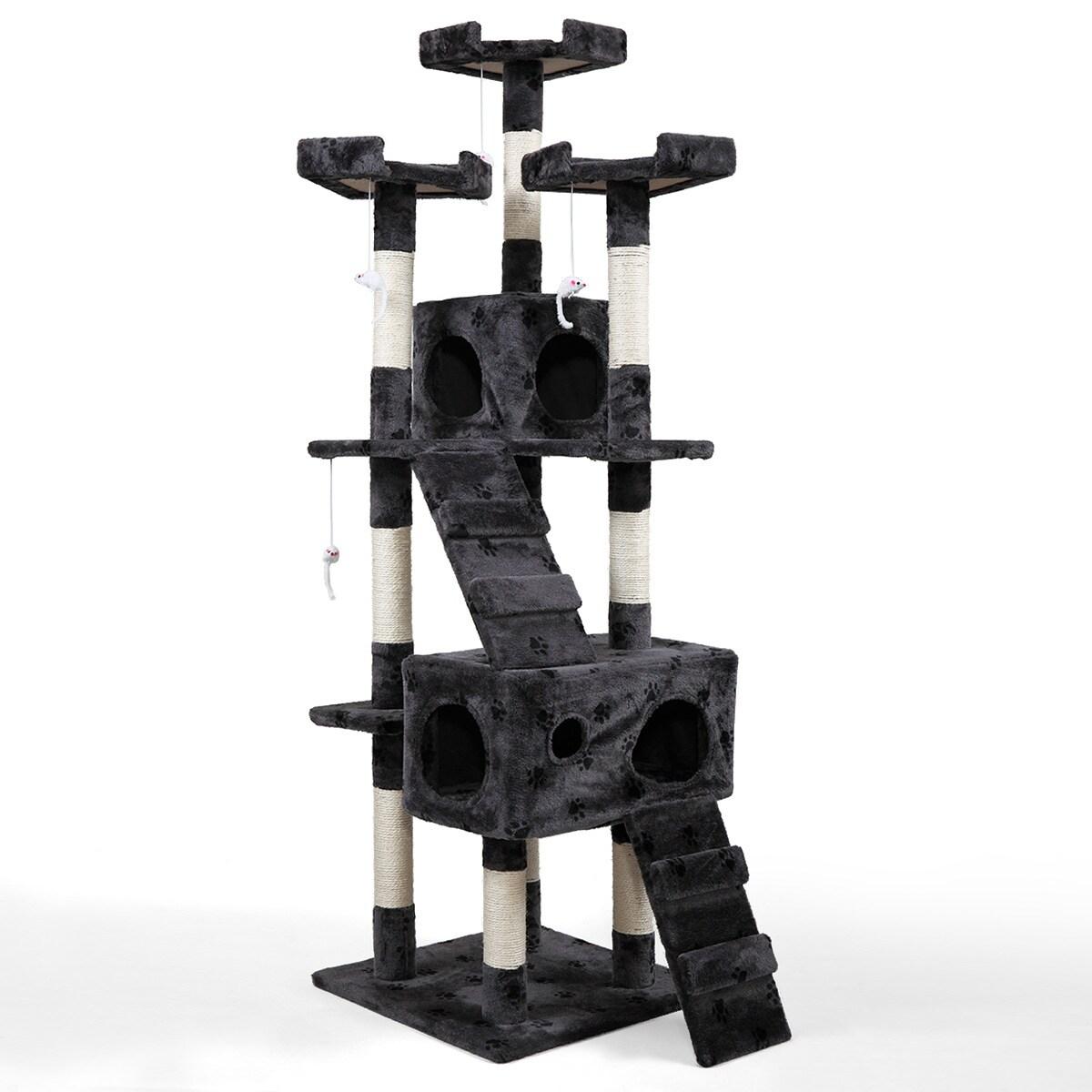 Tucker Murphy Pet™ Multi-Level Cat Tree Tower, Kitten Condo House With Scratching Posts