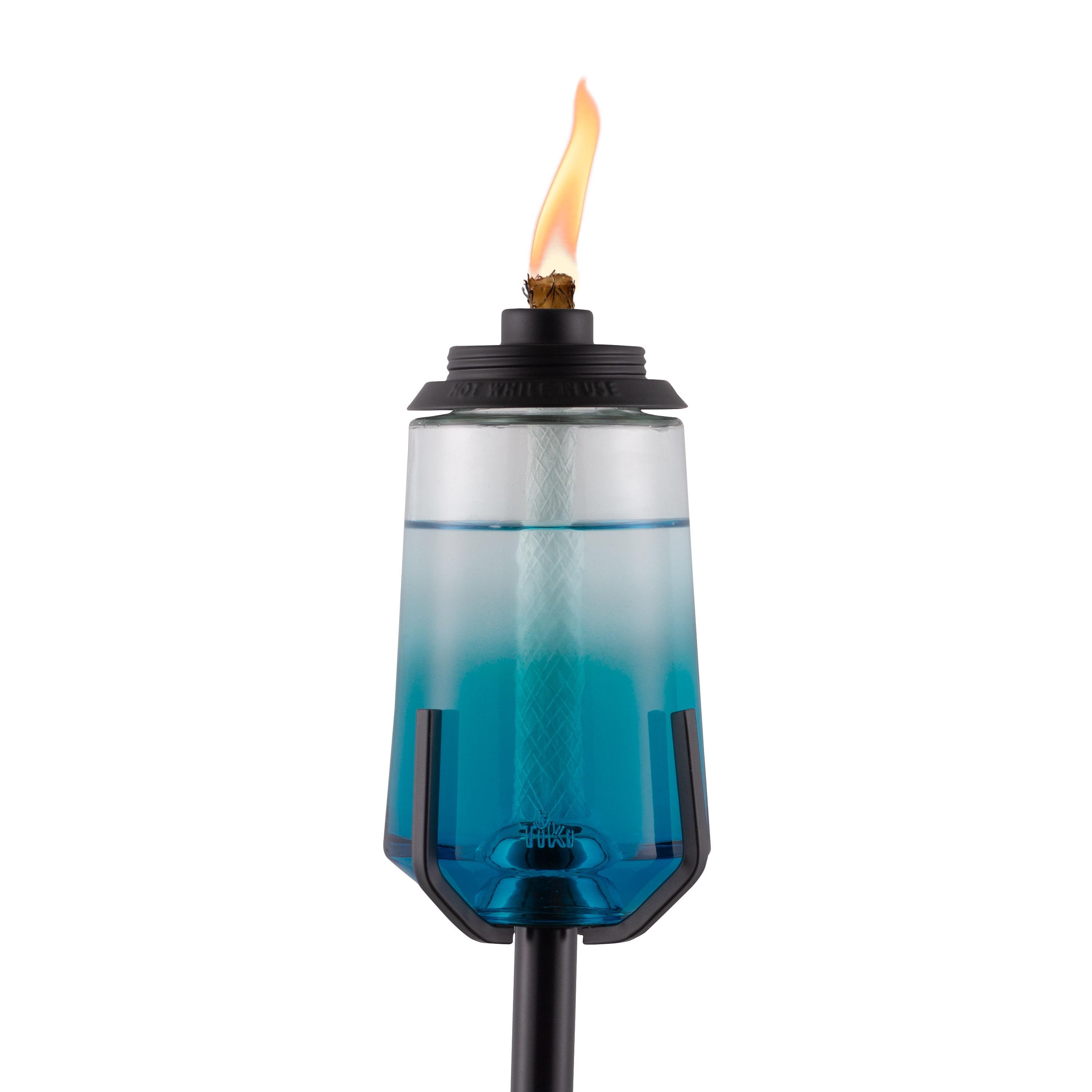 69 Inch Blue Industrial Glass TIKI Torch