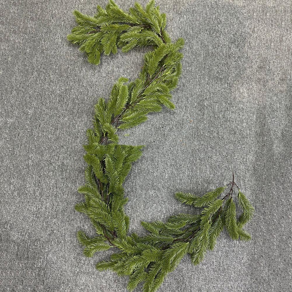 6Ft Artificial Pine Christmas Garland Winter Greenery Garland for Holiday Season Mantel Fireplace Table Runner Centerpiece Décor