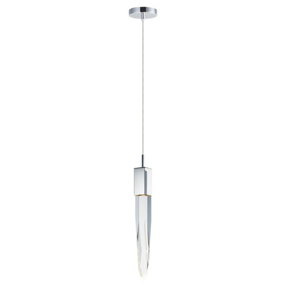 E31241-20PC-ET2 Lighting-Quartz-6W 1 LED Pendant-4.75 Inches wide by 21 inches high-Polished Chrome Finish
